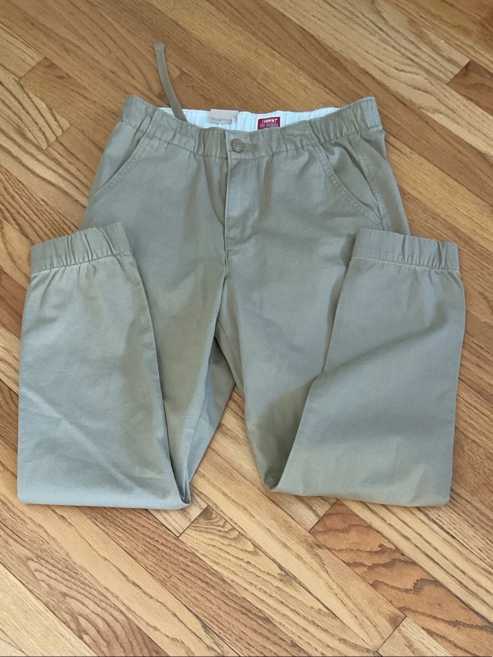 Levi's Olive/Tan Elastic-Waist Chino Pants
